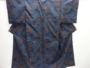 花模様織り出し本場泥大島紬着物（5マルキ）